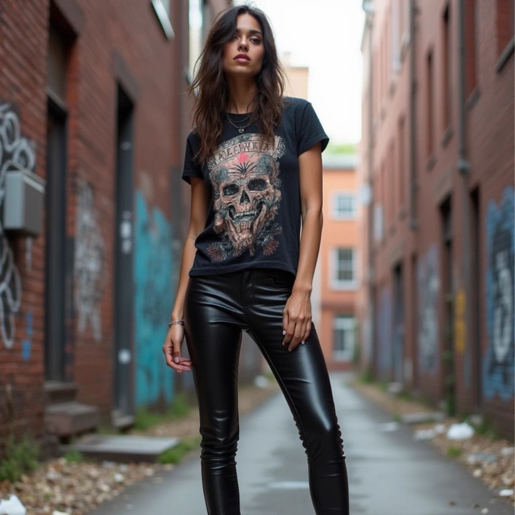 Edgy Style with Leather Pants