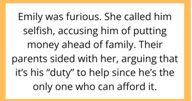 AITAH for Refusing to Pay for My Sister’s Wedding After She Called Me Selfish?