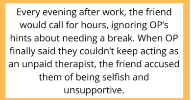 AITAH for Telling My Friend I’m No Longer Interested in Being Their “Therapist” Every Day?