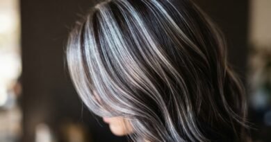 Boldly 28 Metallic Mercury Streaks Shimmering Cool Toned Edgy