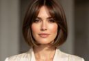 24 Blunt Bob with Curtain Bangs Hairstyles Sharp Fringe Modern Parisian
