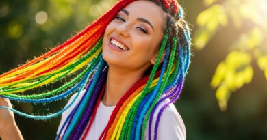 21 Gorgeous Yarn Braid Hairstyles Colorful Protective Long Short Artistic Fun
