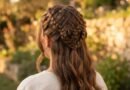 Half-Up 30 Diamond Heart Braids Sparkling Centrally Romantic